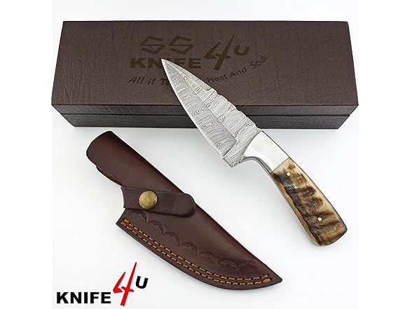 Vetus Damascus Hunting Knife Sheath 8"