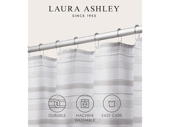 Laura Ashley - Woven Stripe Shower Curt