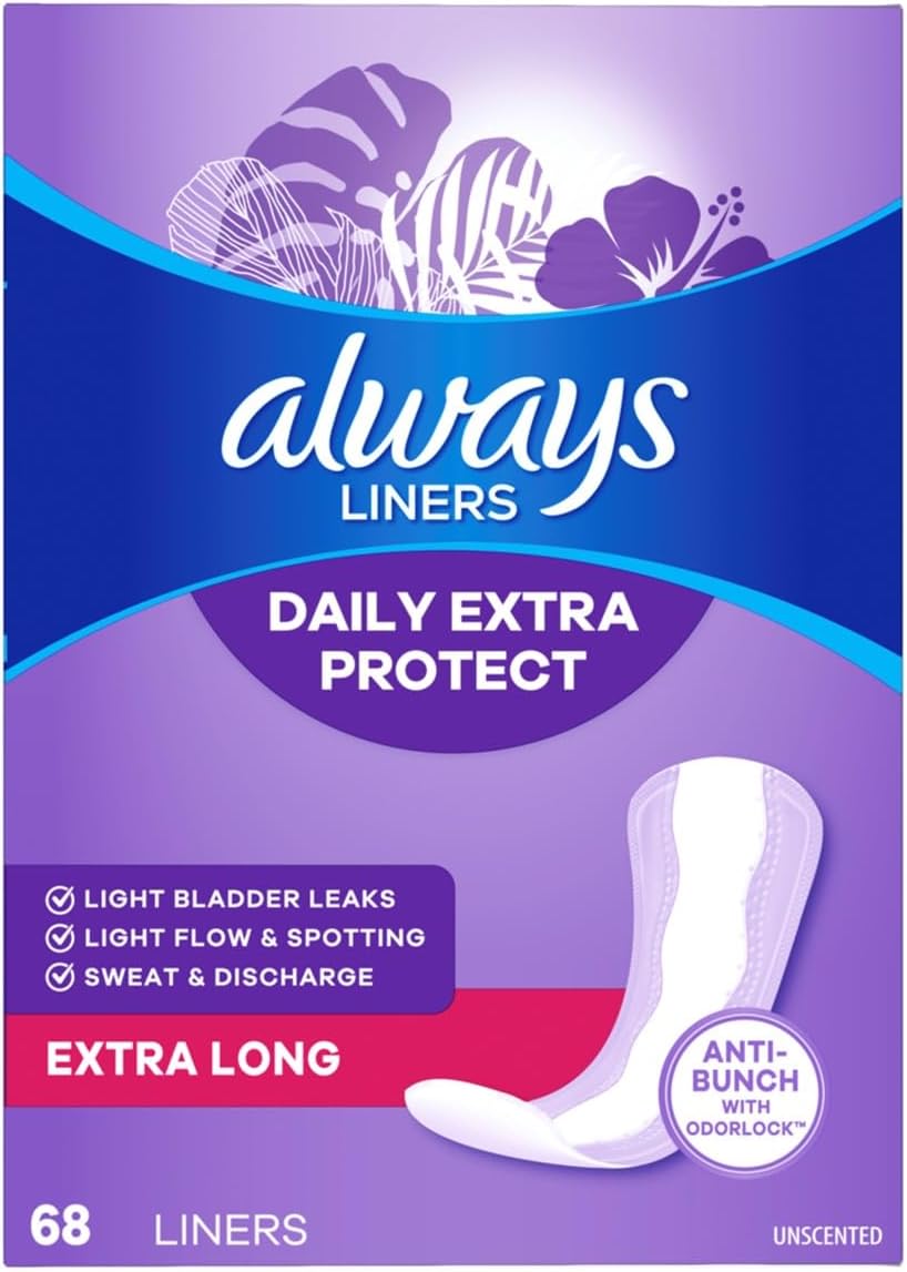 Always Xtra Protection Extra Long Liners 68ct - Gallery 3