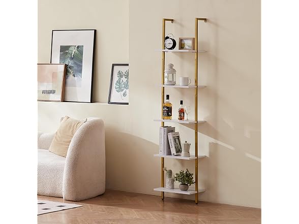 Ladder Shelf, 5-Tier Bookshelf 15.6x11.8in, Open