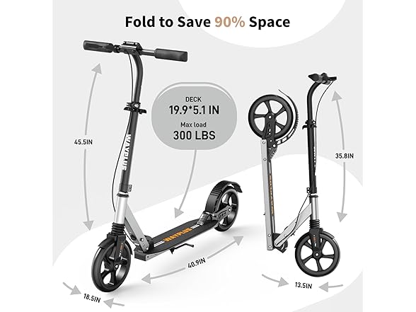 Foldable Kick Scooter for Kids & Adults