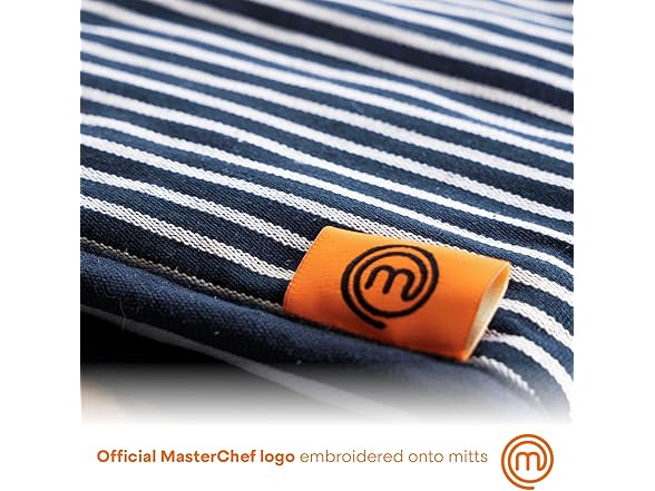 MasterChef Oven Mitts Heat Resistant, Set of 2 Baking Gloves