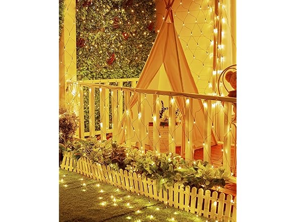 Brightown 2PK 12 x 5FT 360 LED Christmas Net Lights Outdoor Mesh Lights