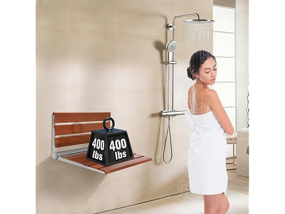 20" Folding Shower Seat Wall Mounted