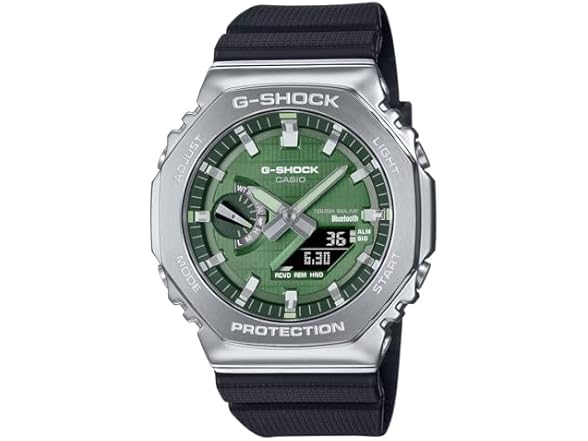 Casio G-Steel GBM2100A, Green Dial with Resin Strap