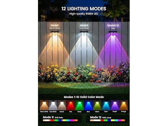 Brightown 6 Pack Solar Lights Outdoor - Gallery 2
