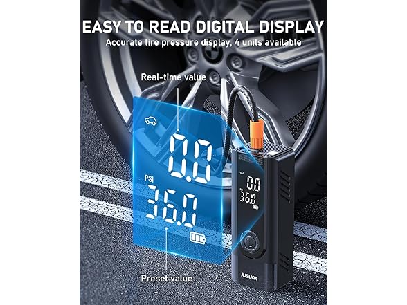 JUSUOX 150 PSI Portable Tire Inflator