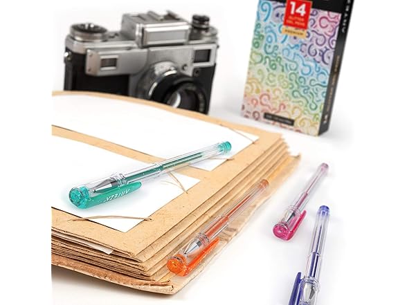 ARTEZA Glitter Gel Pens, Set of 14