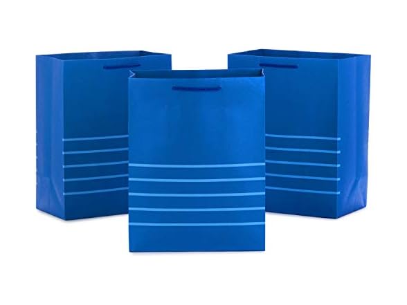 Hallmark 11" Large Blue Gift Bag Bundle