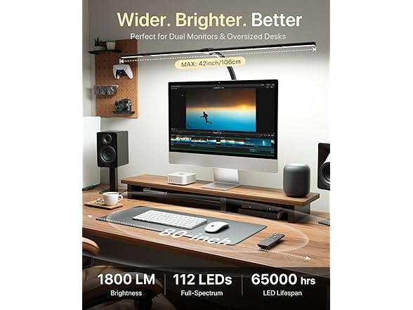 ONEMIX LED Desk Lamp with Clamp