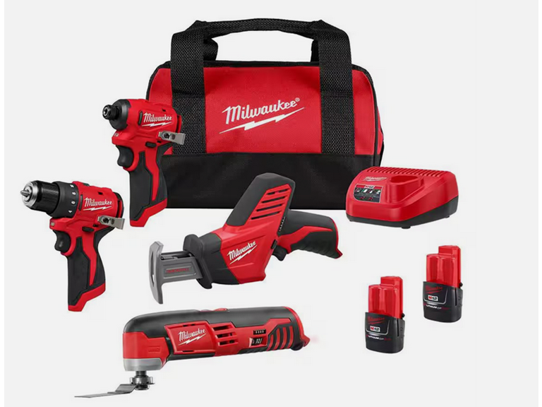 Milwaukee 3494-24 M12 4-Tool Combo Kit
