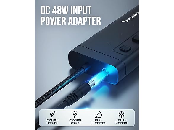 SABRENT 7-Port USB-C Hub 48W w/ Switches