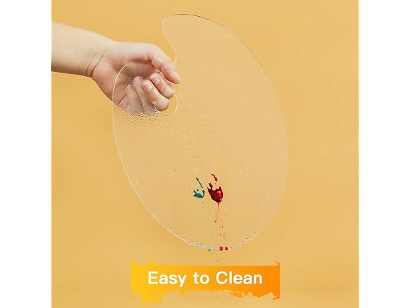 ASZKJ 2 PCS Acrylic Paint Palette with Thumb Hole