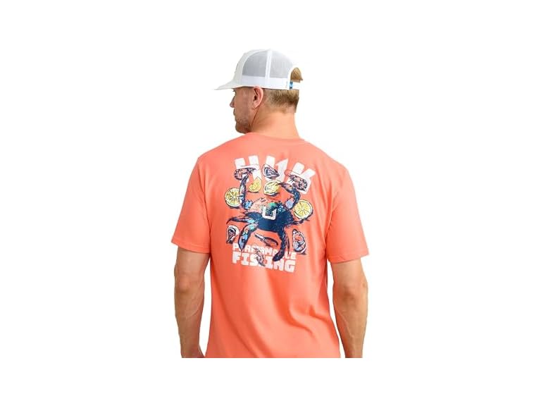 HUK Men's Standard Fishing Graphic Tee, Performance Short Sleeve, Quick-Dry, Fresh Salmon
