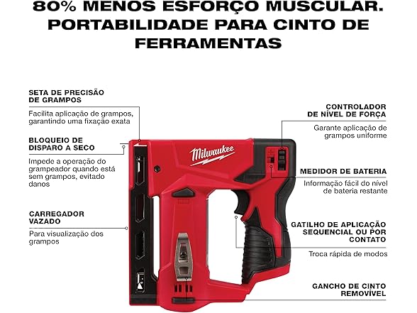Milwaukee 2447-20 M12 12-Volt 3/8 in.Crown Stapler
