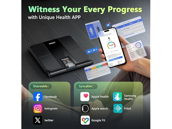 LVPIMAN Digital Bathroom Smart Scale for Body Weig