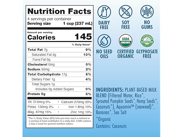6PK Kiki Milk Plant Based Milk - Organic Unsweetened