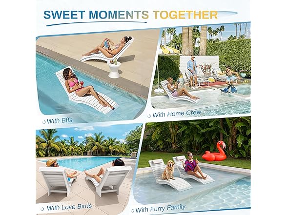 White In Pool Lounge Chair