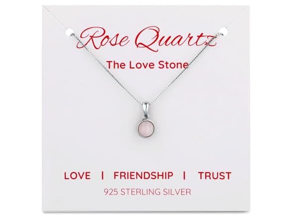 R-Naya Rose Quartz Gemstone Necklace