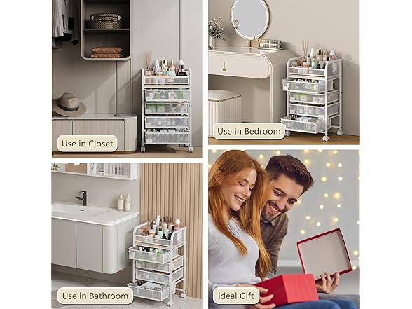 MODCART Makeup Organizer with 4 Drawers