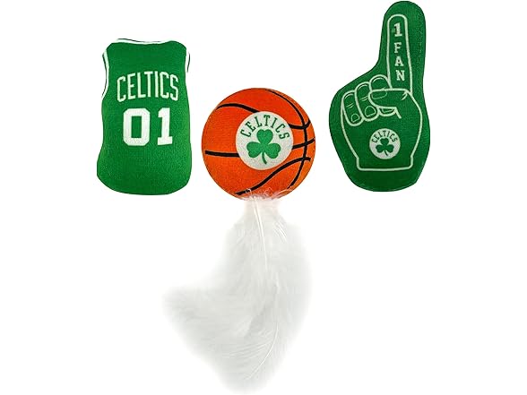 NBA BOSTON CELTICS Complete Set of 3 piece Cat Toys