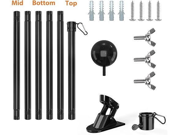 YeYeBest Flag Pole, 6 FT Flag Pole Kit
