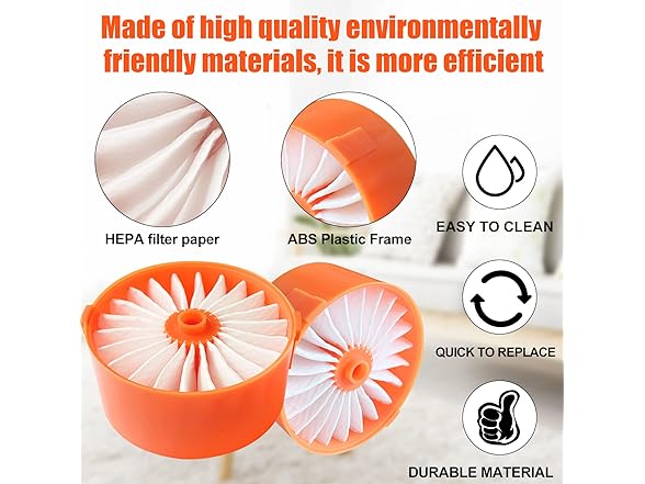 4 Pack Cordless Stick Vacuum Filter