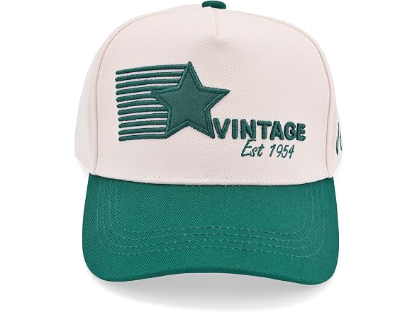 Western Retro Snapback Cap - Green