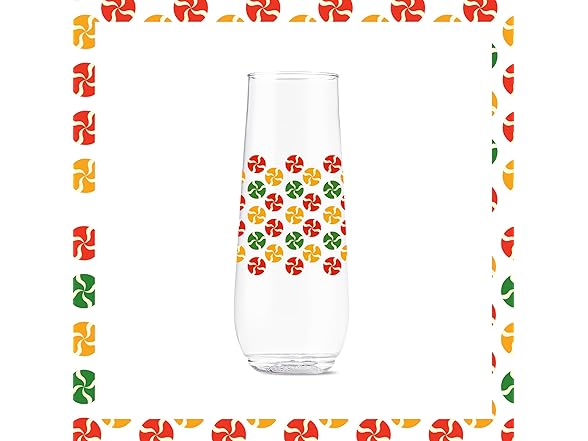 TOSSWARE 9oz Christmas Plastic Flute 6Pk