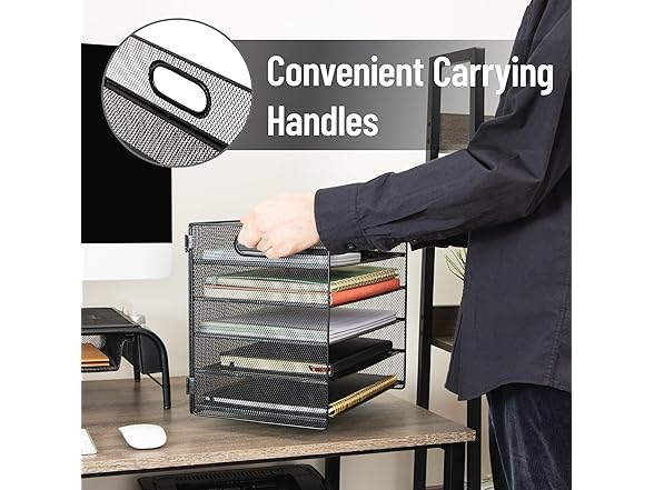 Mind Reader 5 Tier Paper Tray Desktop Organizer