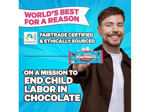 Feastables Milk Choc Crunch Bar 10ct 2.1