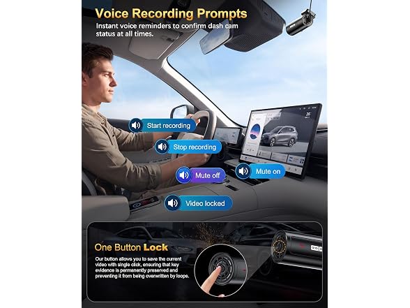 KEYROO 2.5K Dash Cam Front 64GB WiFi