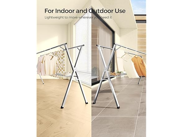 SONGMICS Heavy-Duty Clothes Drying Rack