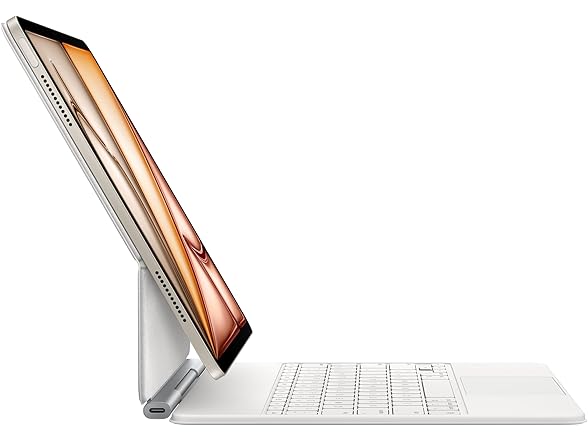 Apple Magic Keyboard: Keyboard and Case for iPad Air 13-inch (M2, M3, and M4), US English - White (Open Box)