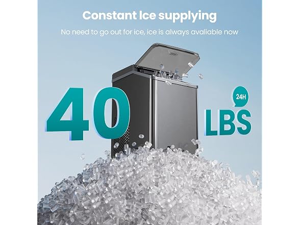 Gevi KNOVA Nugget Ice Maker, 40lbs/24H