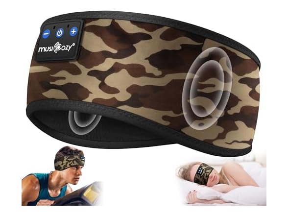 MUSICOZY 5.4 Bluetooth Headband Eye Mask