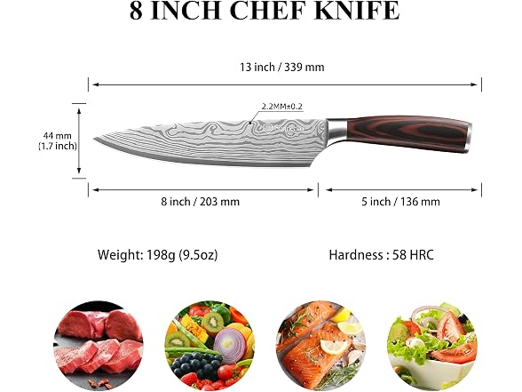 Sunnecko 8 Inch Kitchen Knife