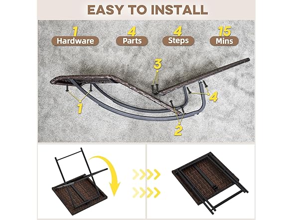 zzwhom Outdoor Lounge Chair Set of 3