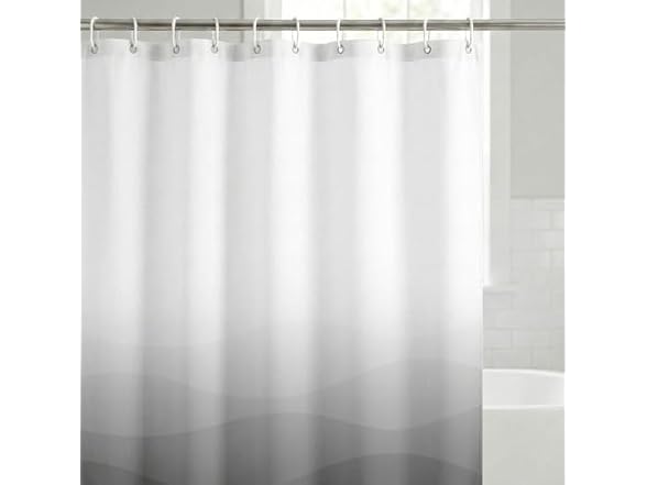Americanflat 71x74 Wave Grey Ombre Shower Curtain