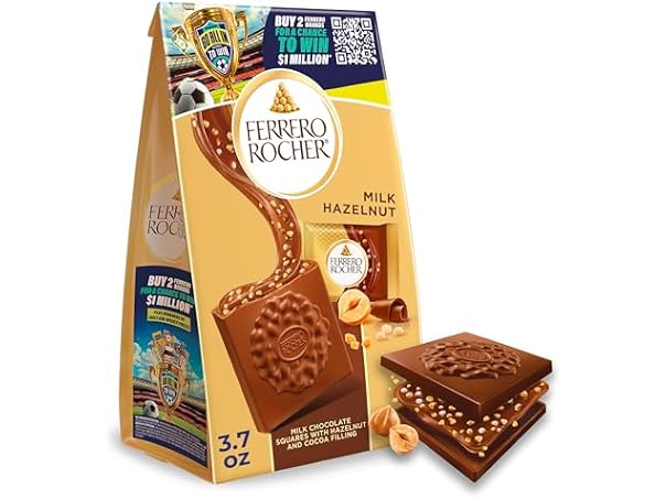 $2.99, Was $5.1239, 41% Off! Ferrero Rocher Milk Hazelnut Squares 3.7oz dealfomo