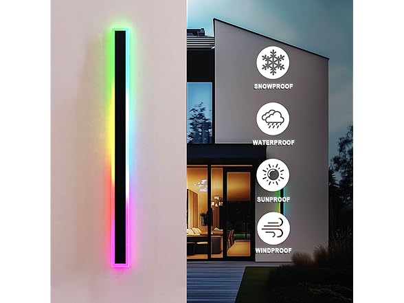 12" LED RGBW Wall Light IP66