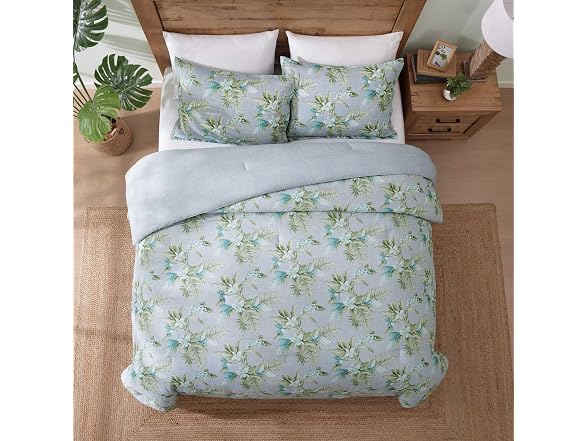 Tommy Bahama Queen Duvet Cover Set, Floral Ocean Bay