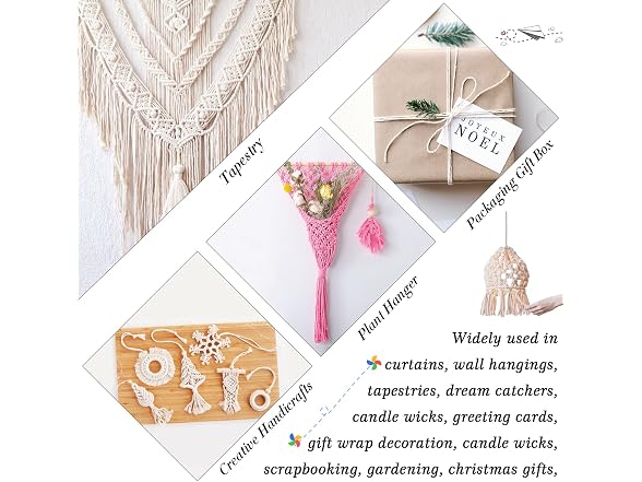 2mm Macrame Cord, 2mm x 219yards Colored