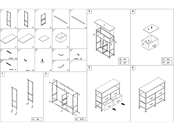 AZL1 Life Concept Dresser with Shelves