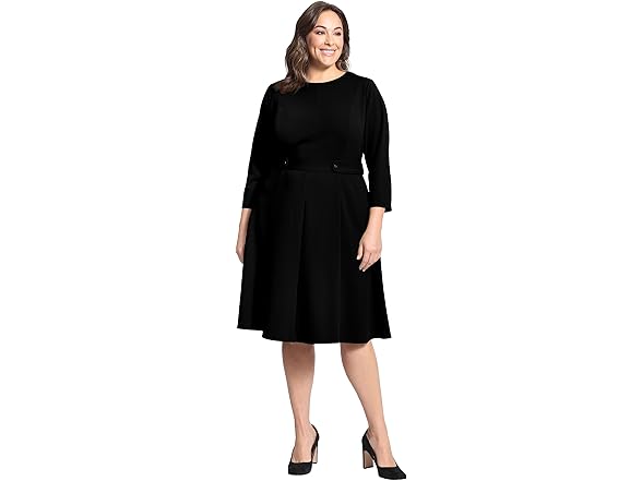 London Times Button Midi (8) Black