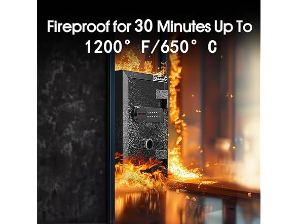 ADIMO Heavy-Duty Fireproof Safe Box 3.47 Cu. Ft.