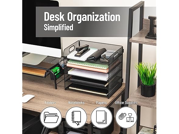 Mind Reader 5 Tier Paper Tray Desktop Organizer