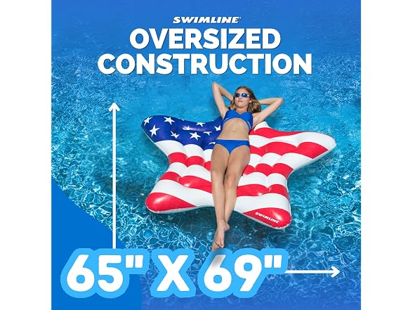 Swimline Americana Star Island Inflatable Pool Float