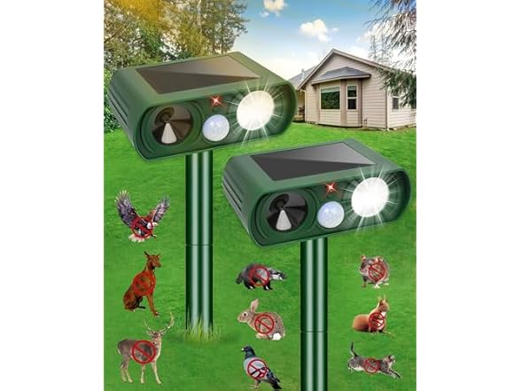 OQFAFCN BC2167825070002 Solar Ultrasonic Animal Repell