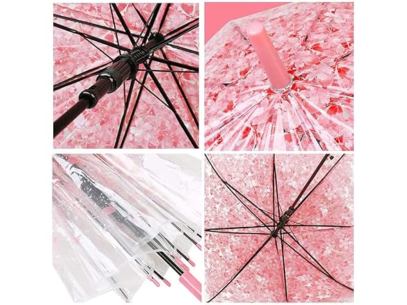 Stick Umbrella, Cherry Blossoms Transparent